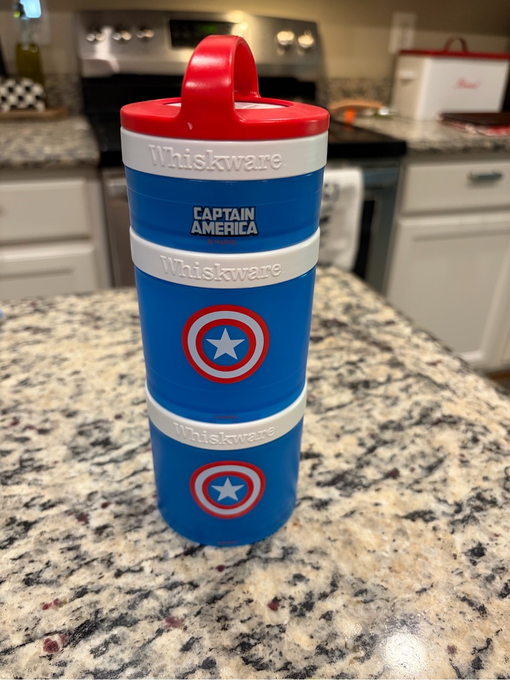 Whiskware ProStack Z5006 Captain America BPA Free 3pc Snack Container Set